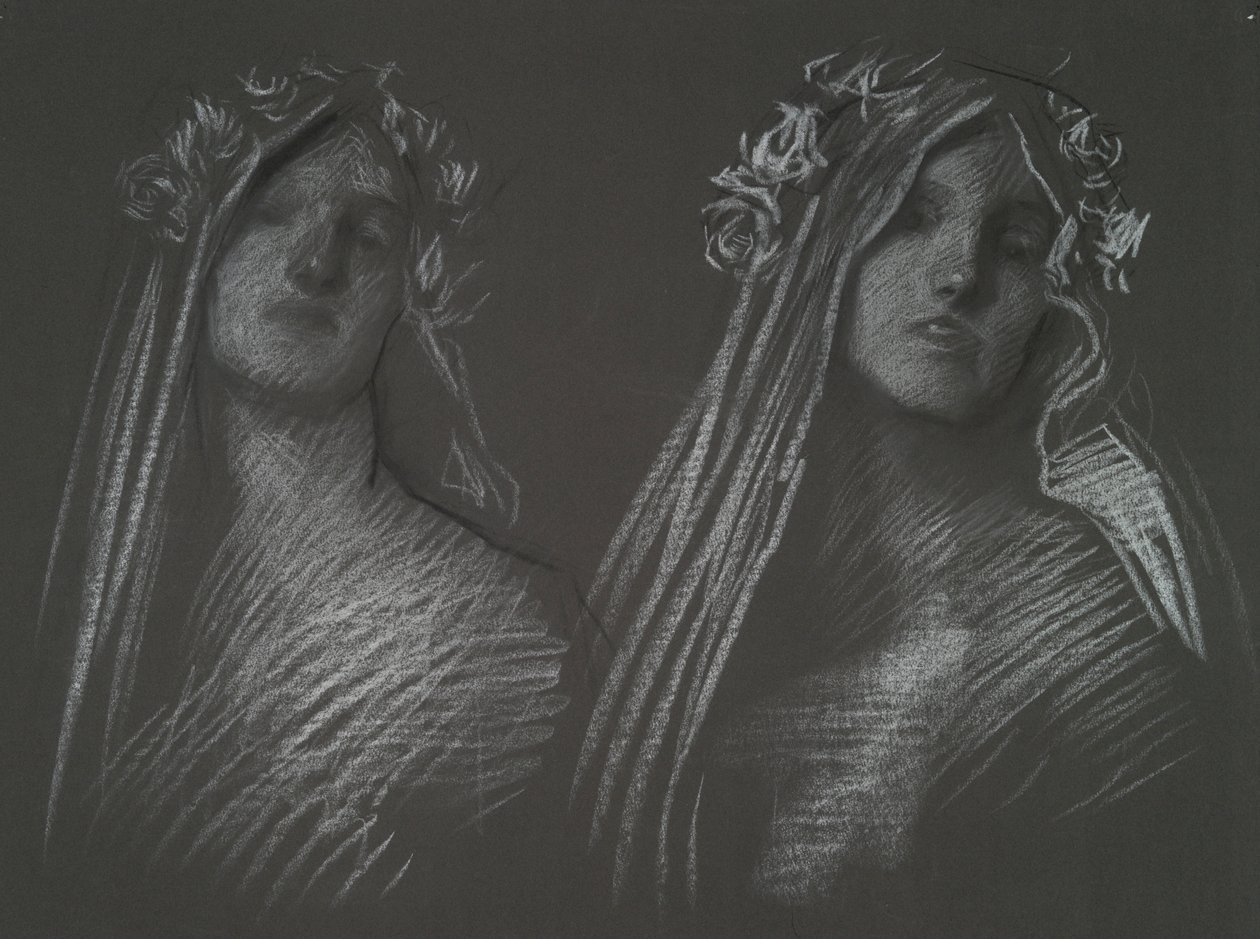 Tanulmány a Blanchefleur vezetőjének alkotó: Edwin Austin Abbey