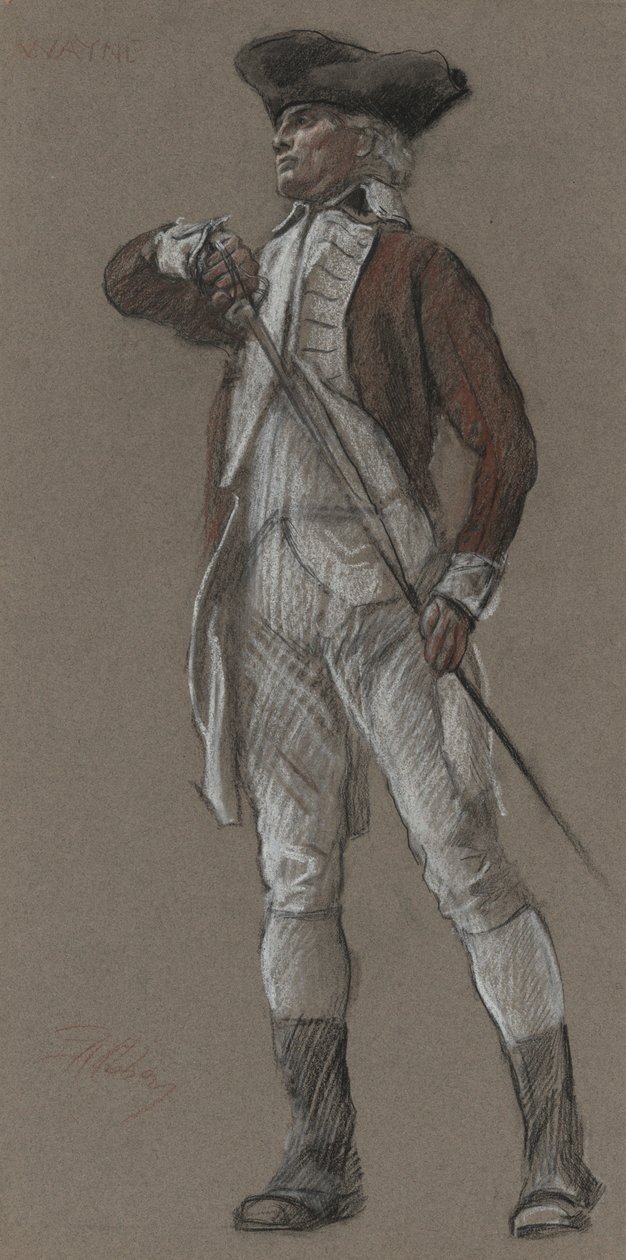 Study of General Wayne, for mural at the state capitol building (Apotheosis of Pennsylvania) in Harrisburg, Pennsylvania, 1902-1911 (completed by John Singer Sargent)   1335839   hu       hungarian Successfully Translated  Original: Gezicht op Doetinchem T alkotó: Edwin Austin Abbey