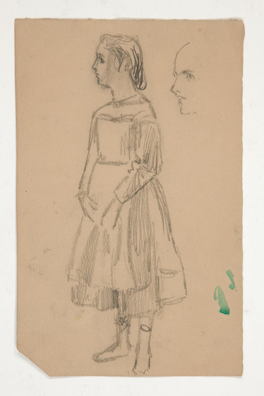 Tanulmány egy fiatal lányról Pinafore-ban alkotó: Edwin Austin Abbey