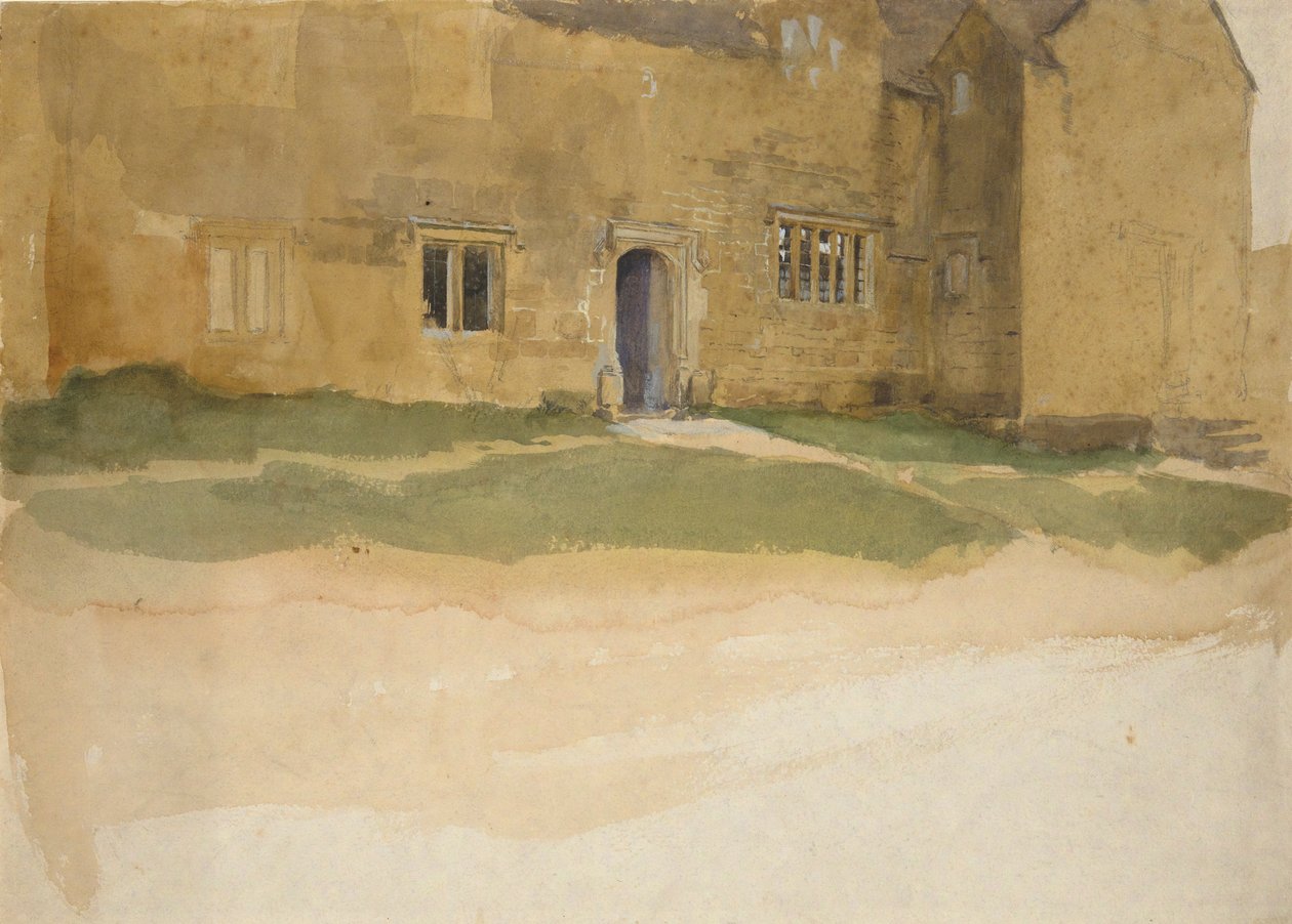 Tanulmány egy angol középkori házról alkotó: Edwin Austin Abbey
