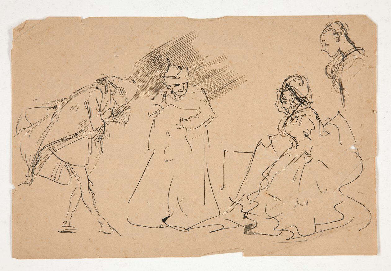Egy XVIII. századi jelenet tanulmányozása, esetleg alkotó: Edwin Austin Abbey
