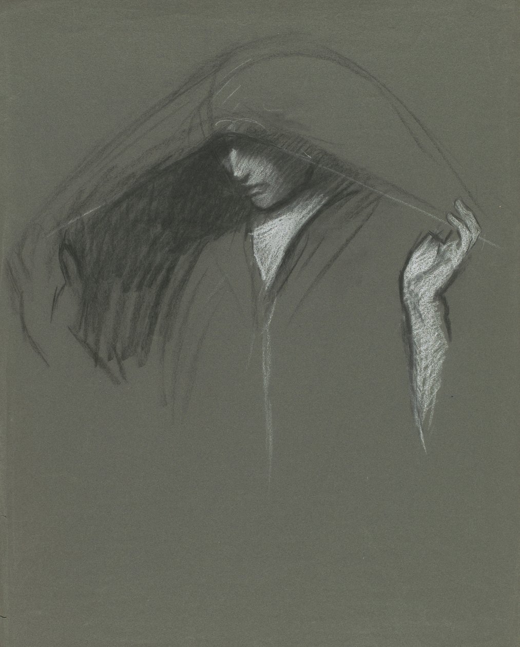 A leterített fej tanulmányozása alkotó: Edwin Austin Abbey