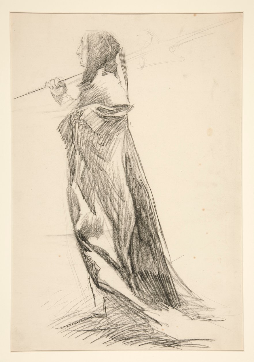 Tanulmány az alabárdosról, III. Richárd királytól alkotó: Edwin Austin Abbey
