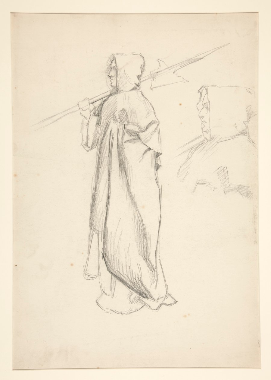 Tanulmány az alabárdosról, III. Richárd királytól alkotó: Edwin Austin Abbey