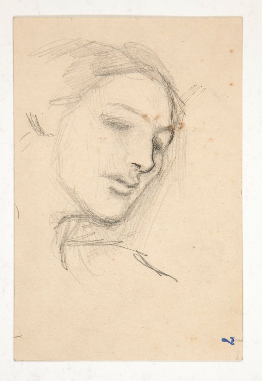 Tanulmány egy nő három fejéről alkotó: Edwin Austin Abbey