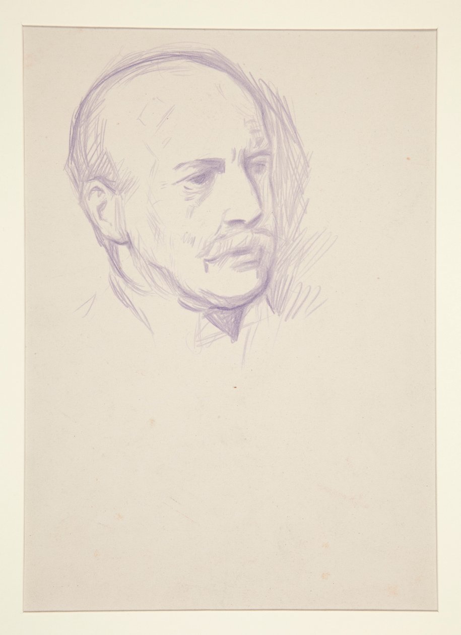 Tanulmány, emberfej portré, VII. Edward koronázása portré alkotó: Edwin Austin Abbey