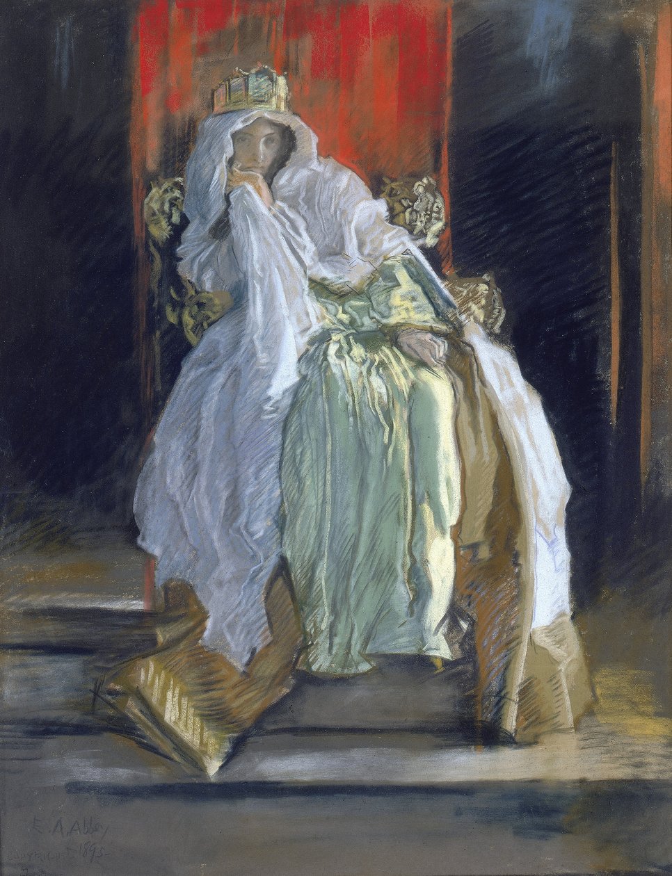 A királynő a Hamletben alkotó: Edwin Austin Abbey