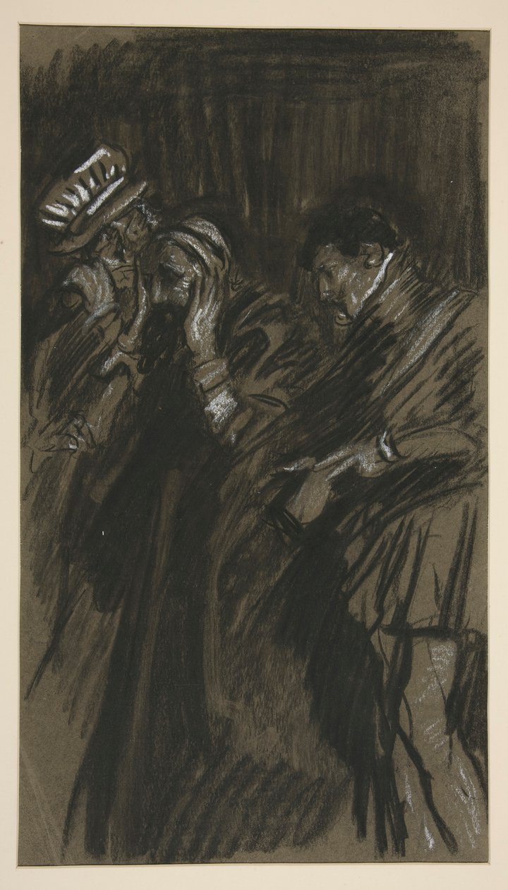 Három férfi, tanulj a cickányszelídítésnek (?) alkotó: Edwin Austin Abbey