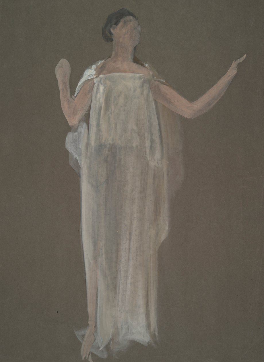 Azonosítatlan alaktanulmány falfestményhez a Pennsylvania állam fővárosában, Harrisburgban, 1902-1911 alkotó: Edwin Austin Abbey
