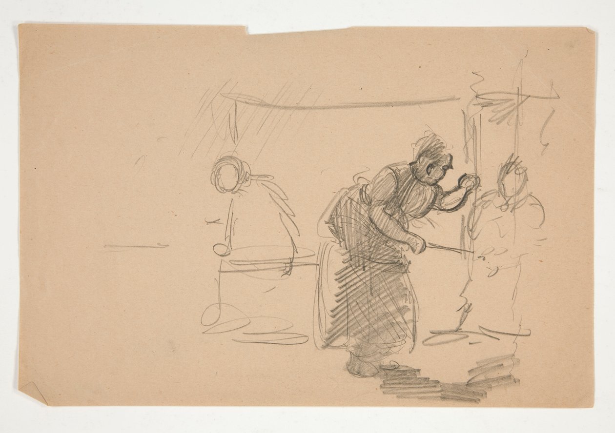 Azonosítatlan illusztráció- Konyha-tanulmány ábrával alkotó: Edwin Austin Abbey
