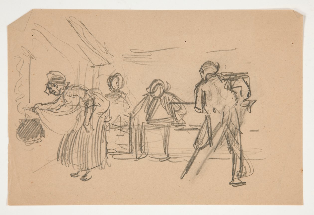 Oliver Goldsmith azonosítatlan illusztrációja alkotó: Edwin Austin Abbey