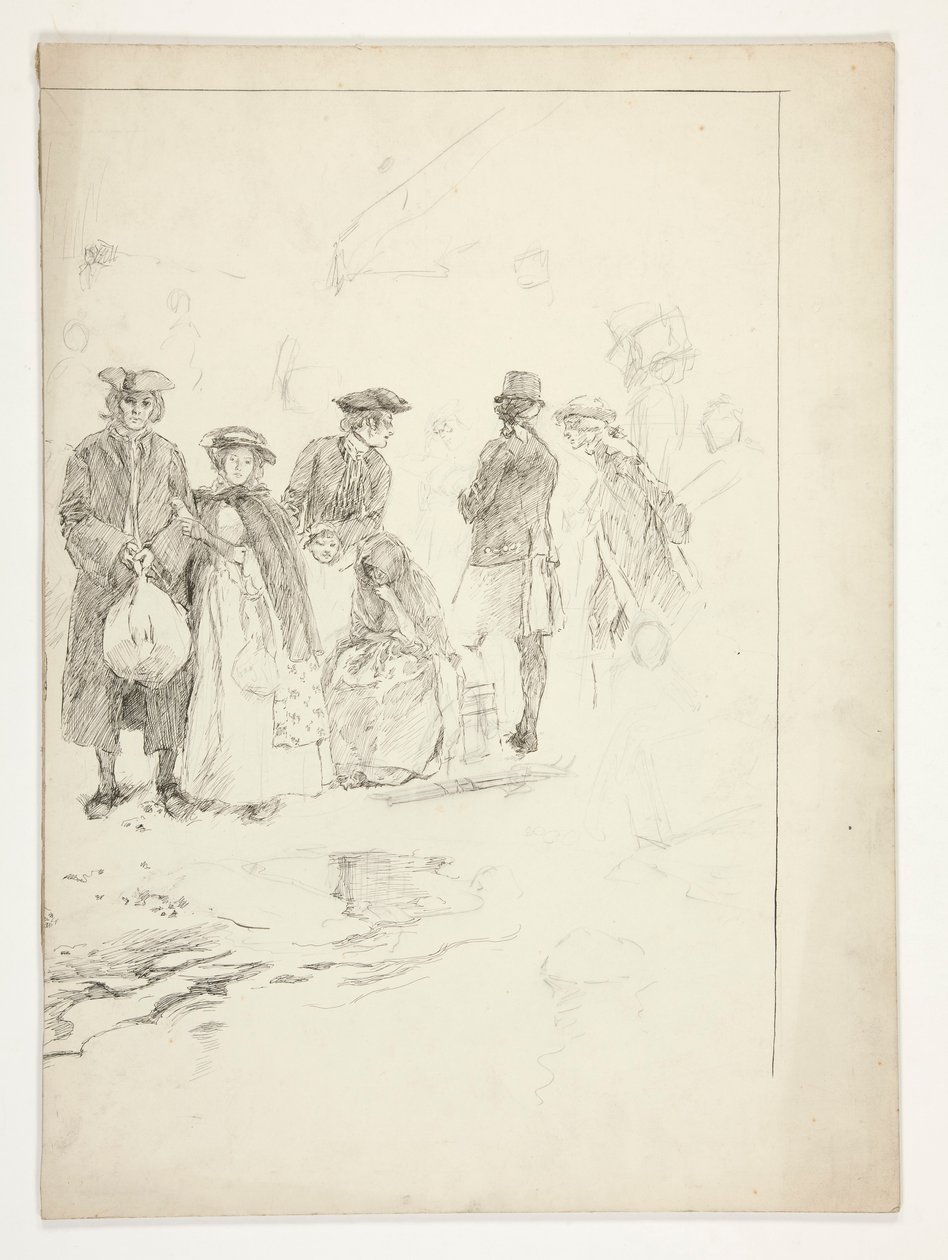 Névtelen illusztráció Oliver Goldsmithnek alkotó: Edwin Austin Abbey