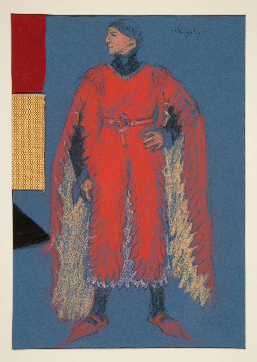 Willoughby, jelmezvázlat Henry Irving számára alkotó: Edwin Austin Abbey