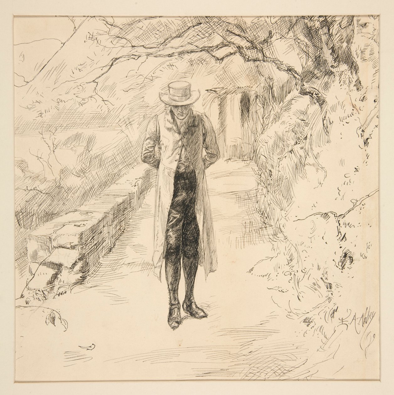 Wordsworth erdőben sétál: The English Lakes and Men Series, Harpertől alkotó: Edwin Austin Abbey