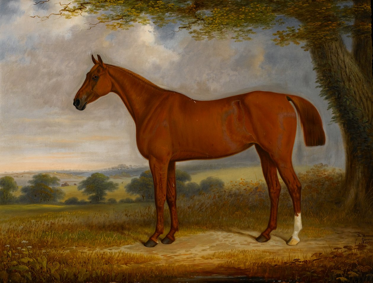Gesztenyevadász tájban, 1867 alkotó: Edwin Brown