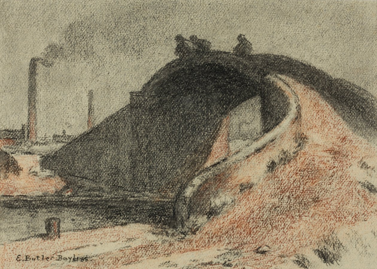Canal Bridge (pasztell, papíron) alkotó: Edwin Butler Bayliss