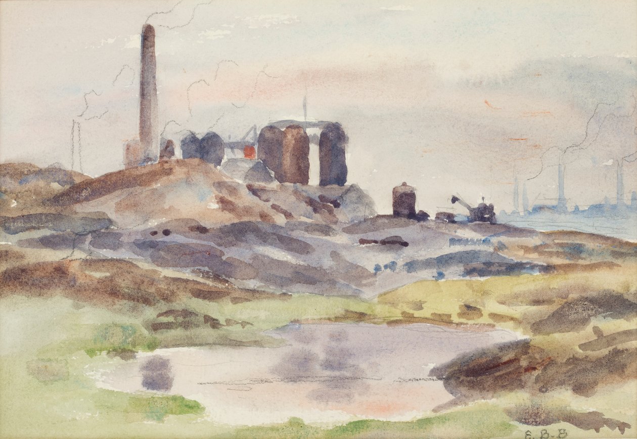 Kemencék (akvarell faszénnel, papíron) alkotó: Edwin Butler Bayliss