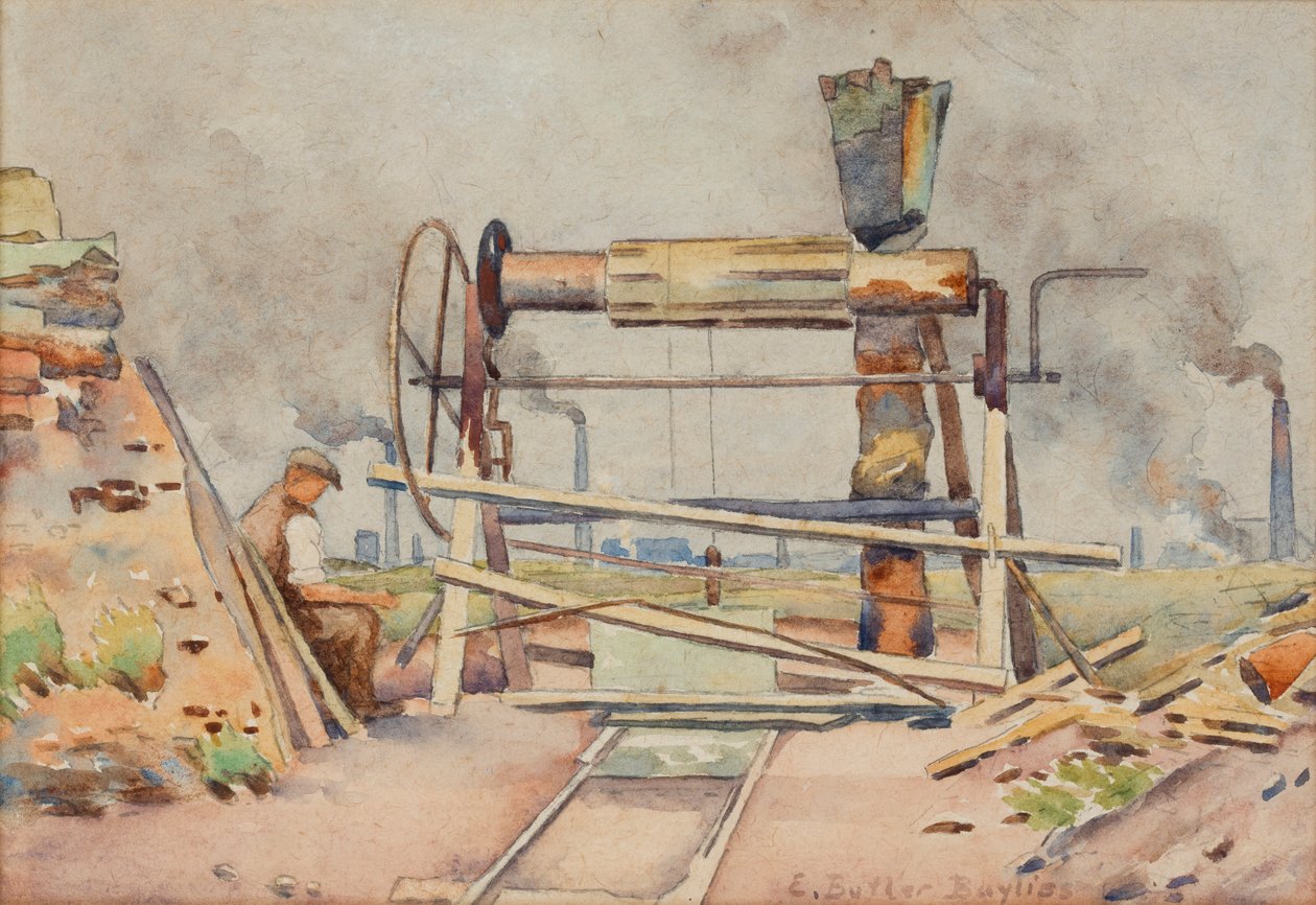 Tekercselő (akvarell papíron) alkotó: Edwin Butler Bayliss