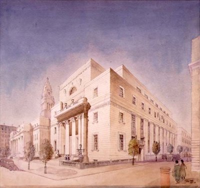 A Public Library épülete, Marylebone Road, London alkotó: Edwin Cooper