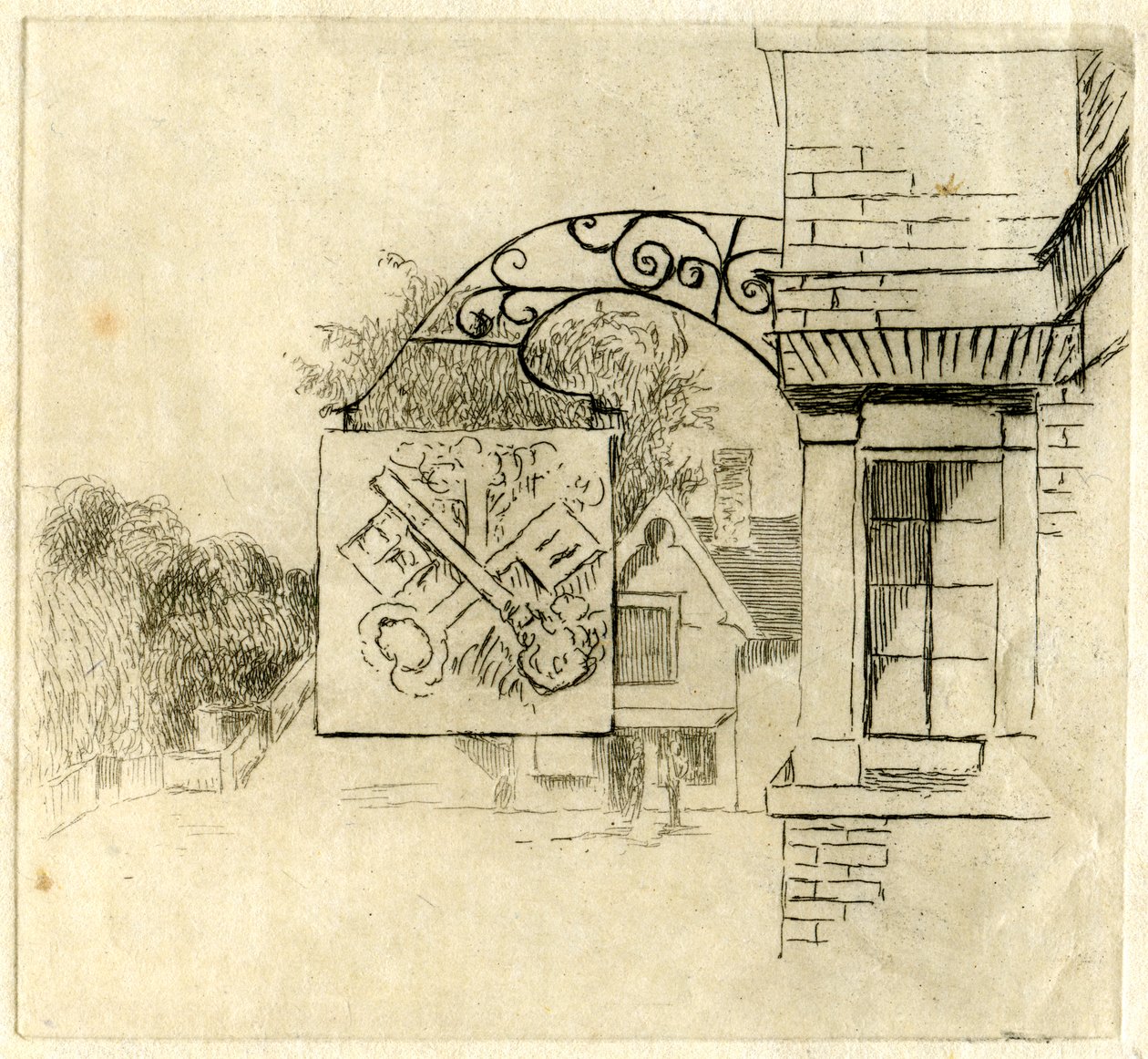 Keresztjel Keys, St Neots, Cambridgeshire, 1881. alkotó: Edwin Edwards