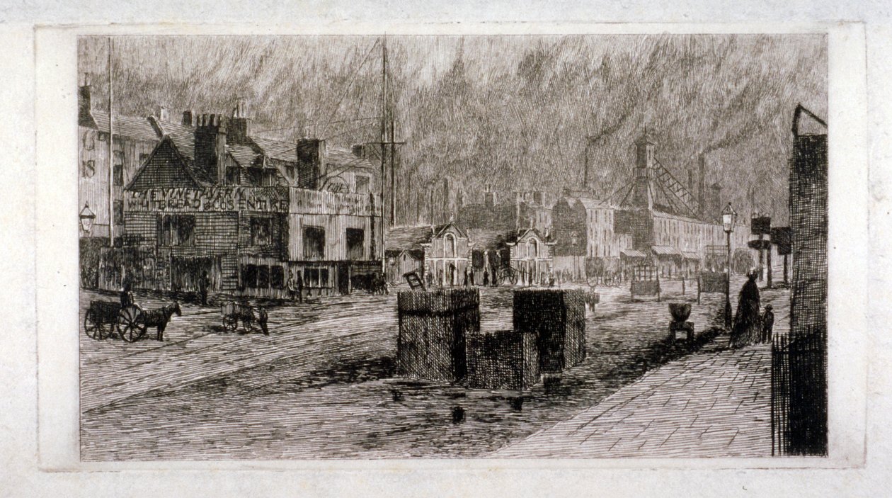 Vine Tavern, Mile End Road, Stepney, London, 1871 alkotó: Edwin Edwards