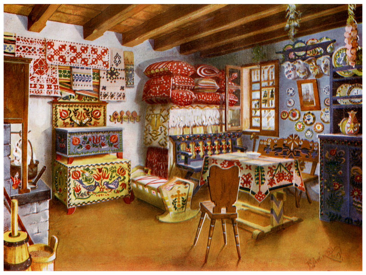 Osztrák-magyar paraszti bútorok, 1911-1912. alkotó: Edwin Foley