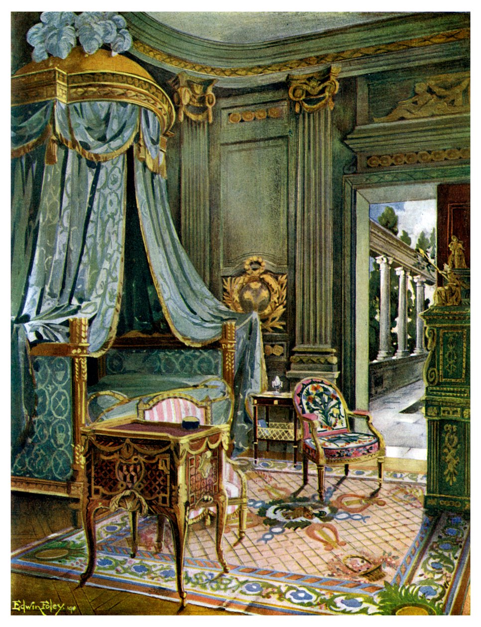 hálószoba, 1911-1912. alkotó: Edwin Foley