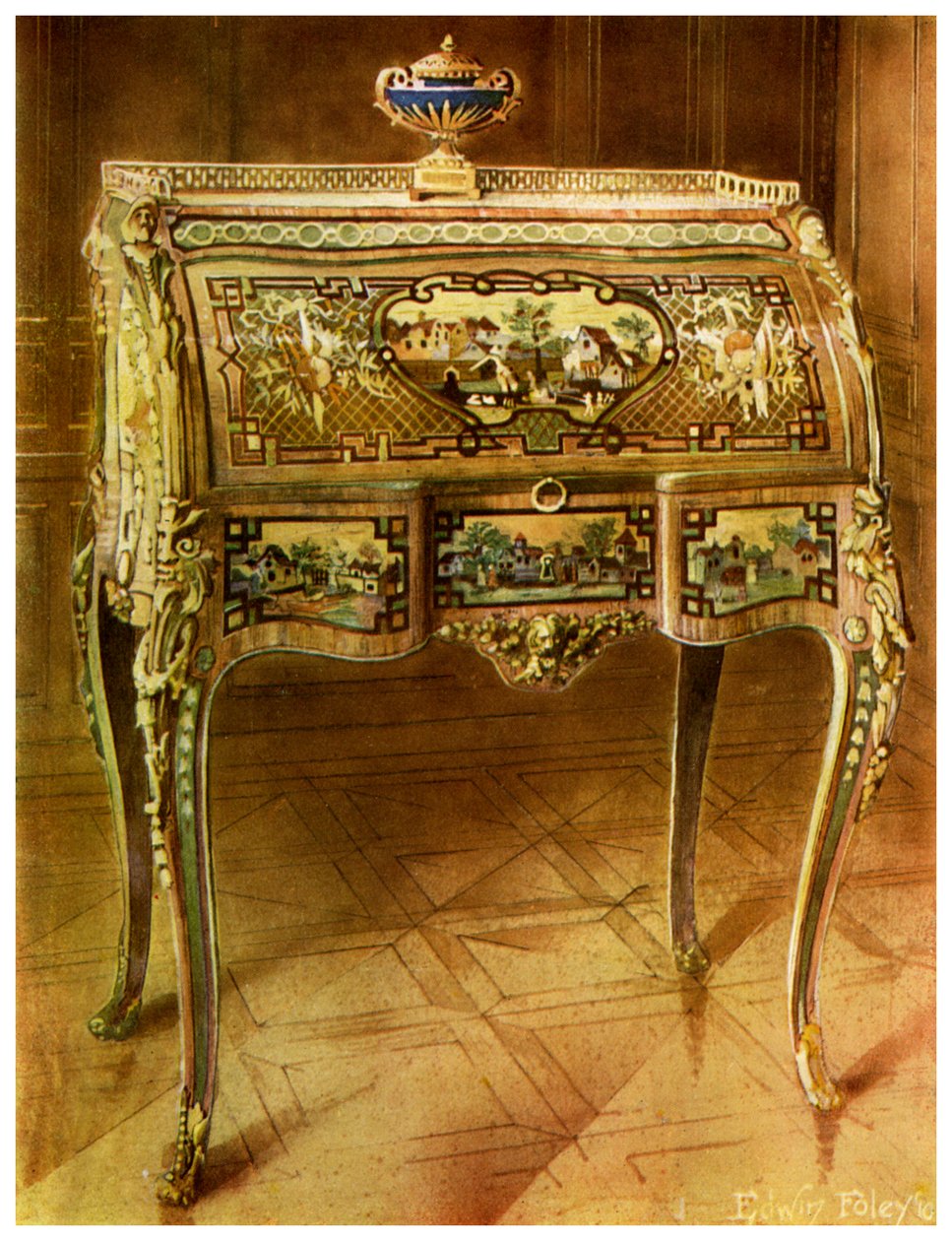 Escritoire a toilette, francia, Victoria and Albert Museum, London, 1911-1912. alkotó: Edwin Foley