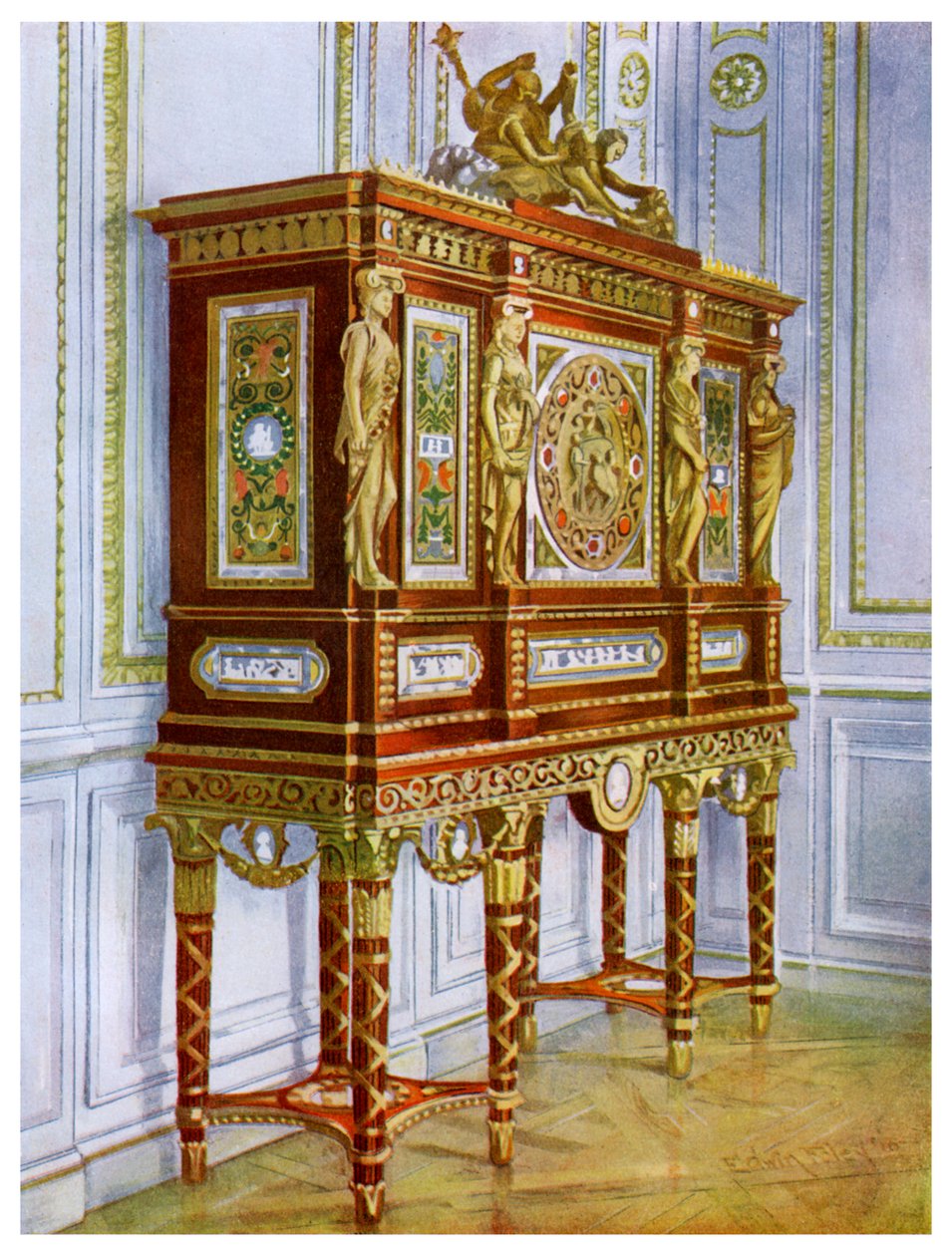 Marie Antoinette ékszerszekrénye, Versailles, Franciaország, 1911-1912. alkotó: Edwin Foley