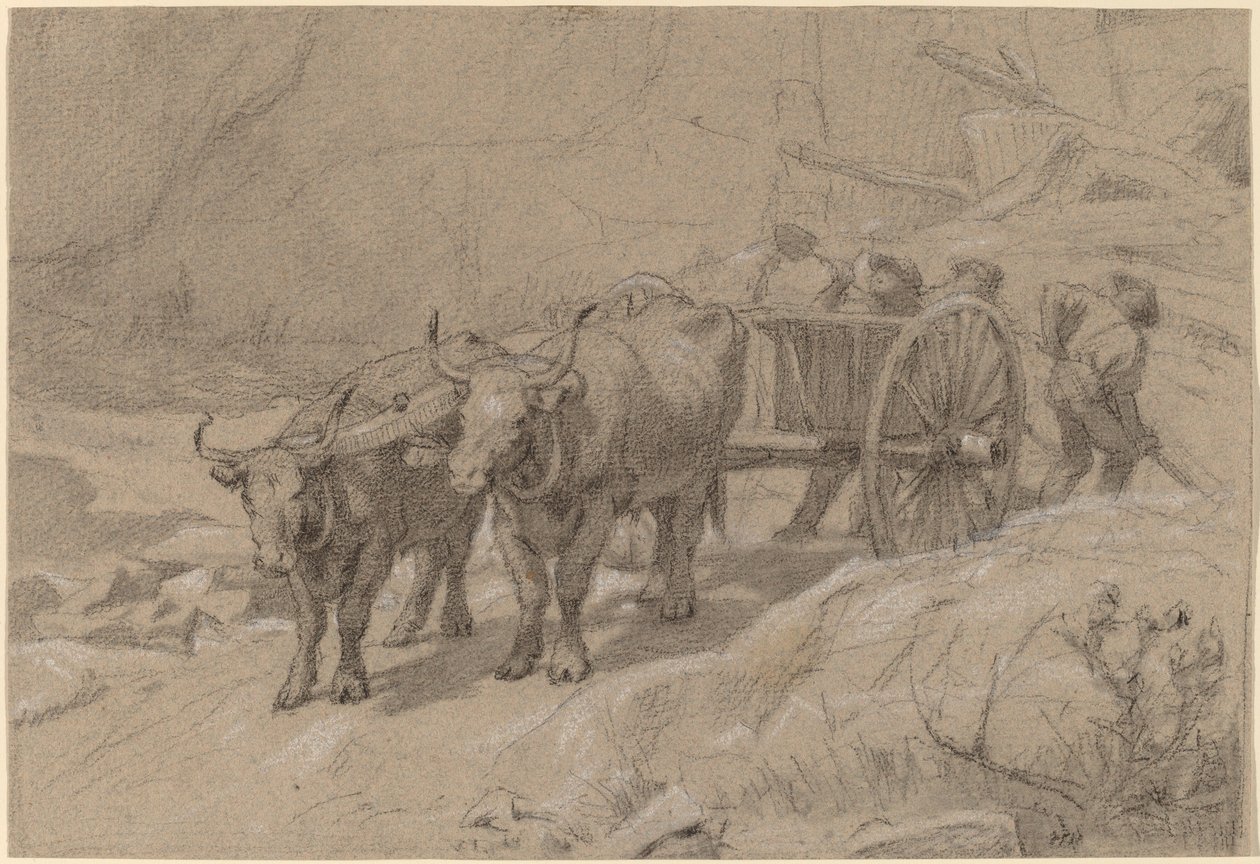 Ökör és szemétkosár alkotó: Edwin Forbes
