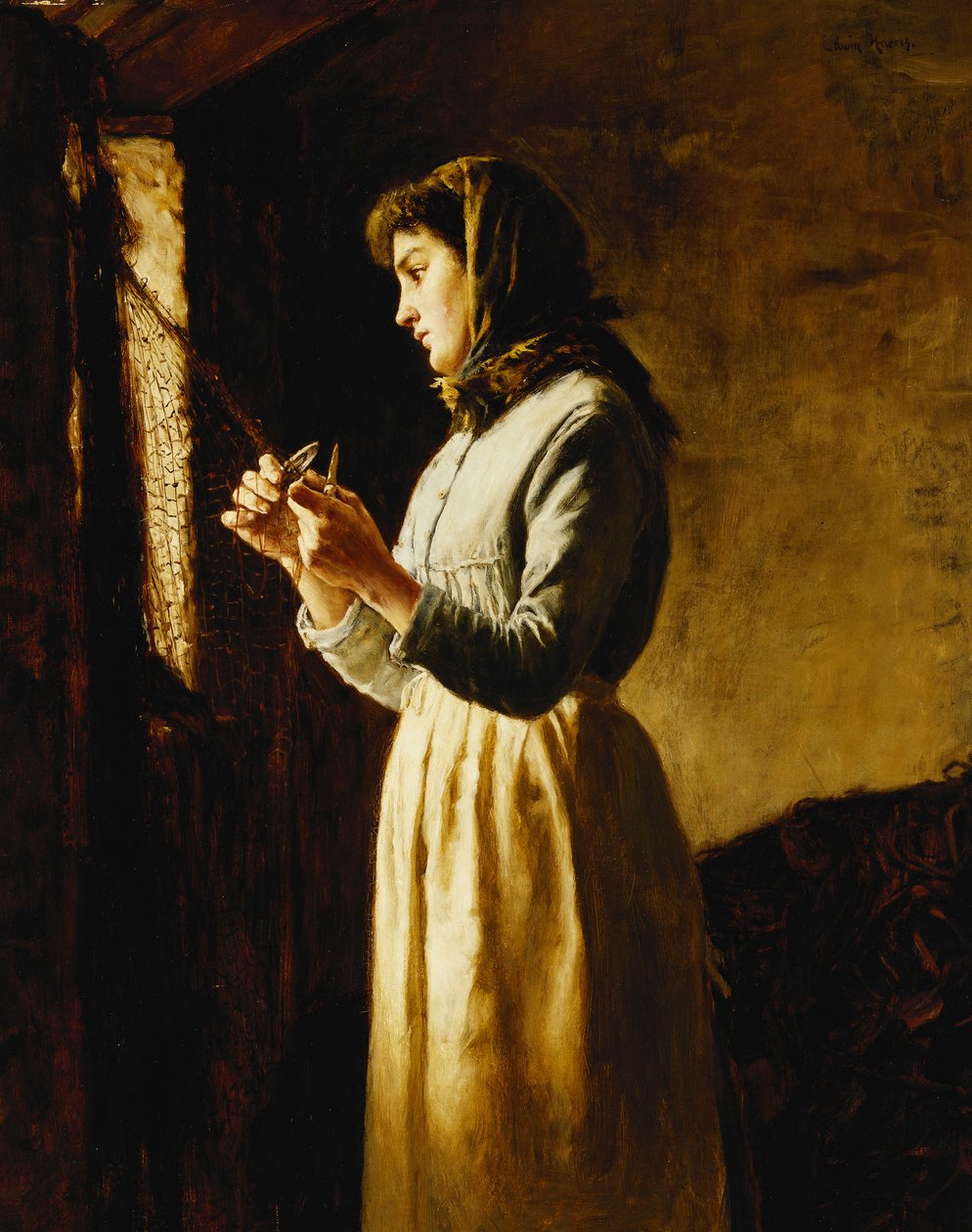 A háló javítása, alkotó: Edwin Harris