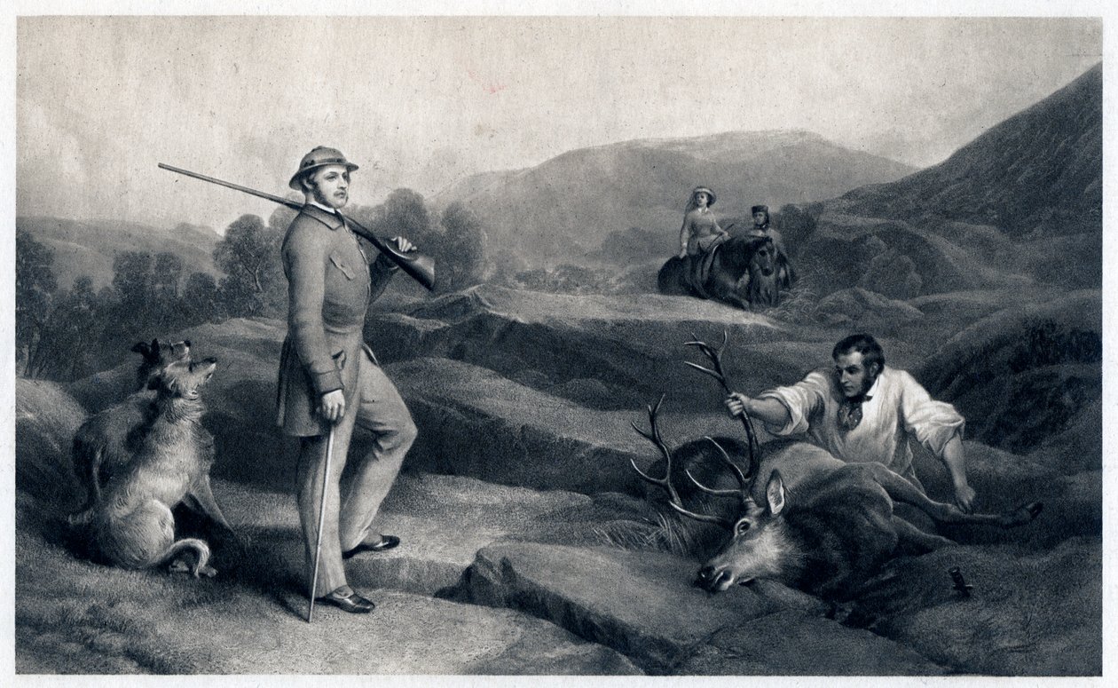 Albert herceg szarvasvadászat, 19. század közepe alkotó: Edwin Landseer