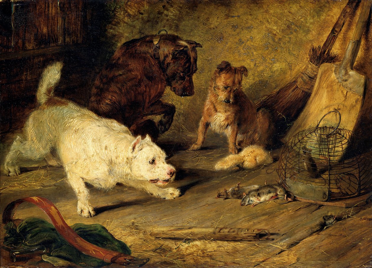 „Patkányfogók”, 1821 alkotó: Edwin Henry Landseer
