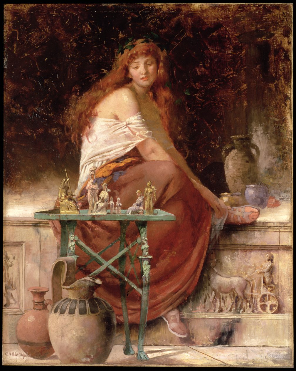 Vörös hajú szépség alkotó: Edwin Howland Blashfield