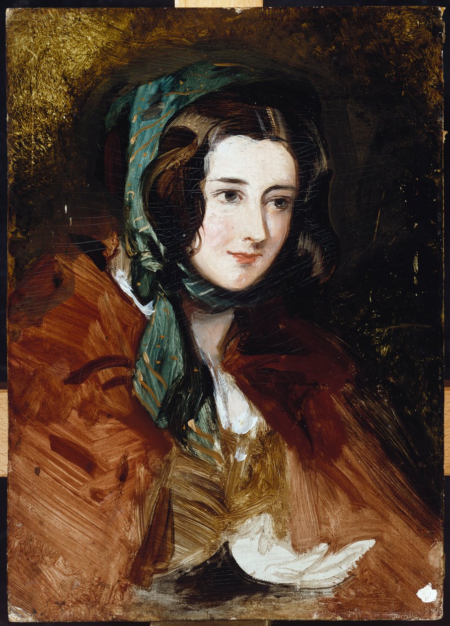 Portrétanulmány Lady Harriet Hamiltonról alkotó: Edwin Landseer