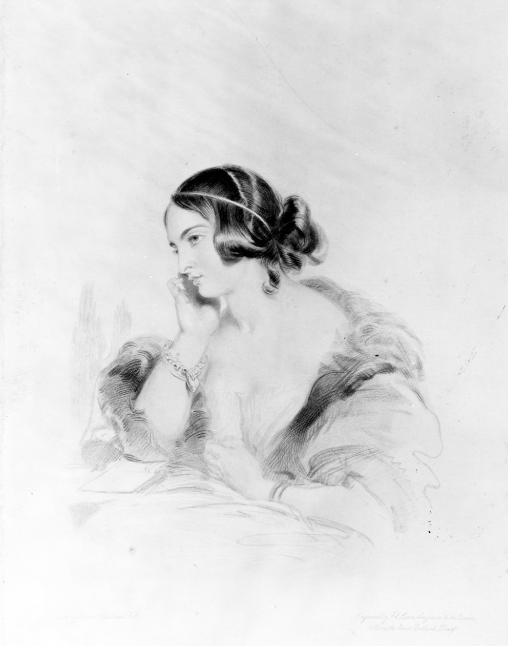 Caroline Norton, Frederick Christian Lewis metszete, 1838 alkotó: Edwin Landseer