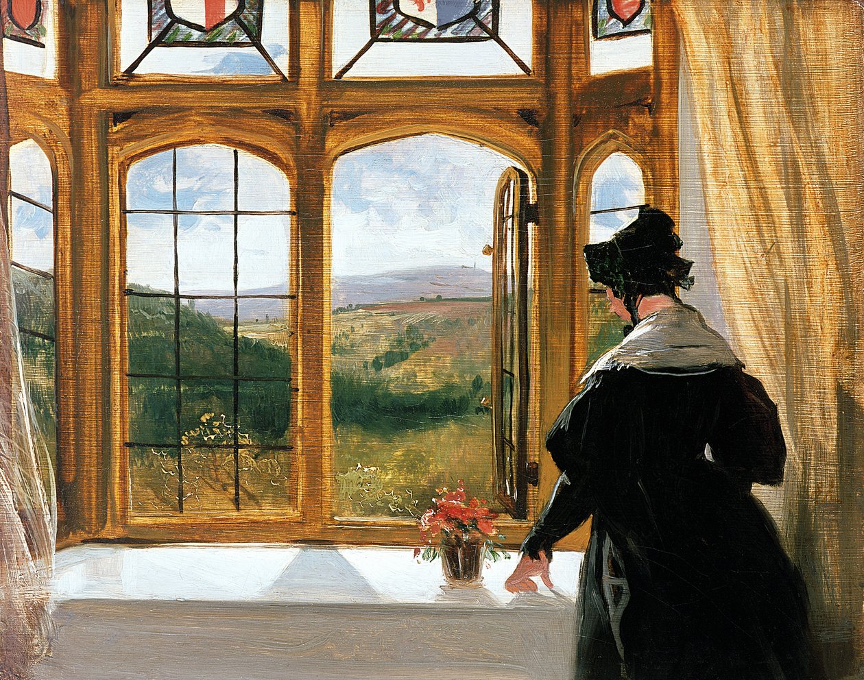 Abercorn hercegnője néz ki az ablakon alkotó: Edwin Landseer