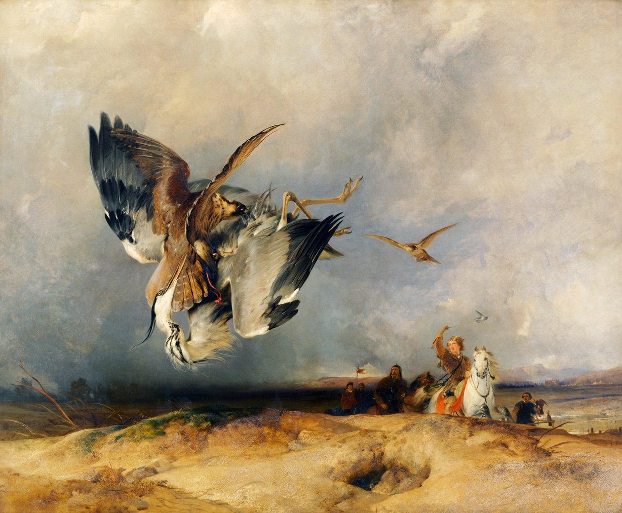 Hawking a régi időkben, 1831 körül (olaj, vászon) alkotó: Edwin Landseer