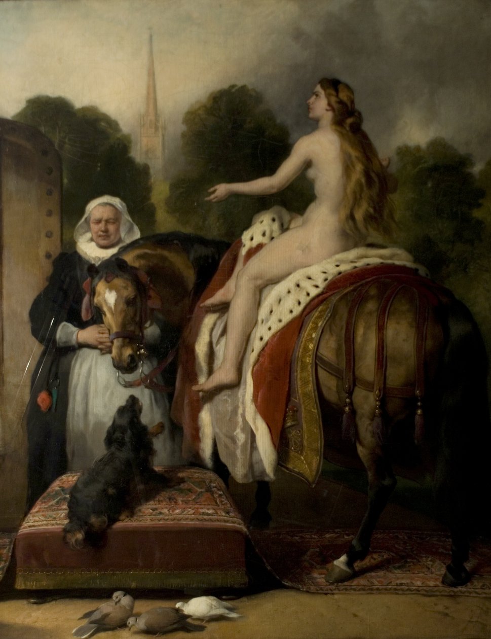 Lady Godivas ima, 1865 körül alkotó: Edwin Landseer