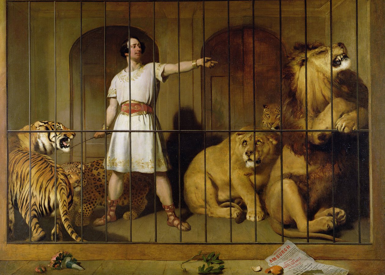 Van Amburgh úr portréja, amint az állataival megjelent a londoni színházban, 1847 alkotó: Edwin Landseer