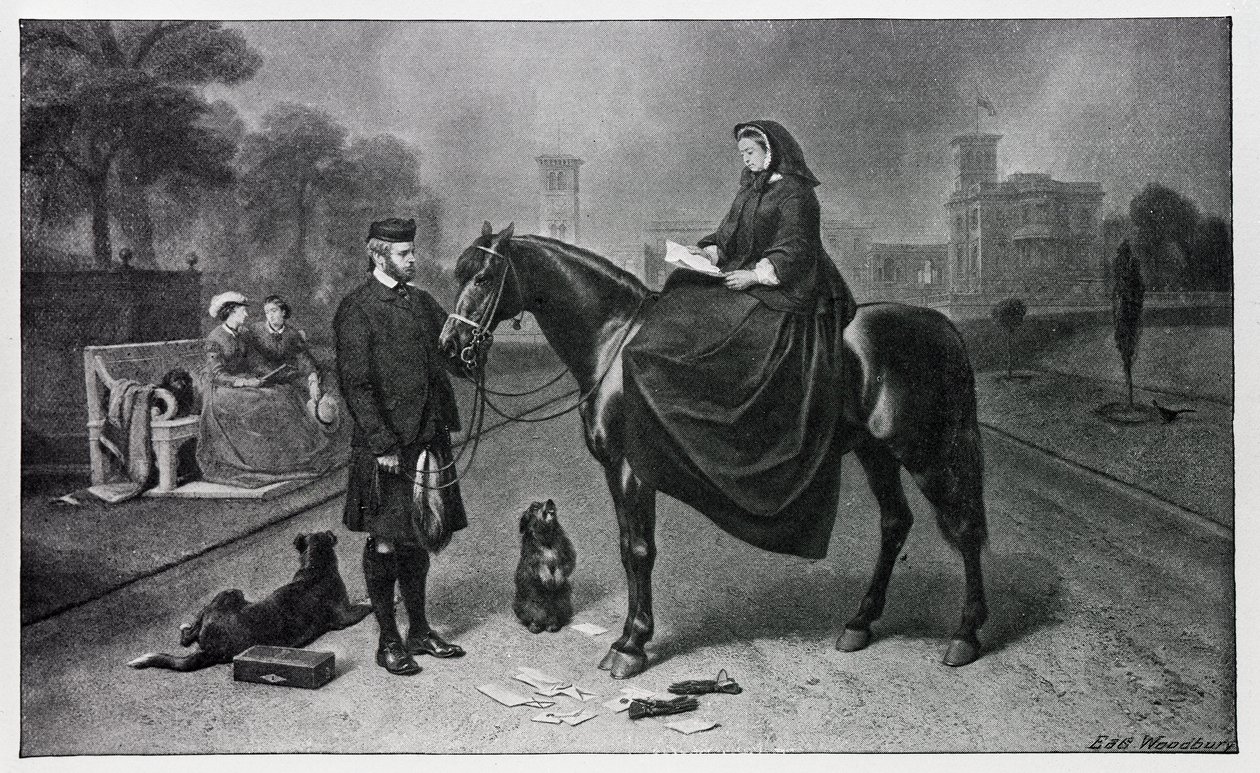 Viktória királynő Osborne-ban, az 1865-ös festmény után alkotó: Edwin Landseer