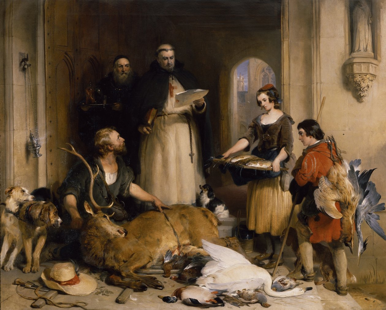 Jelenet a régi időkben a Bolton Abbeyben, 1834 körül (olaj, vászon) alkotó: Edwin Landseer
