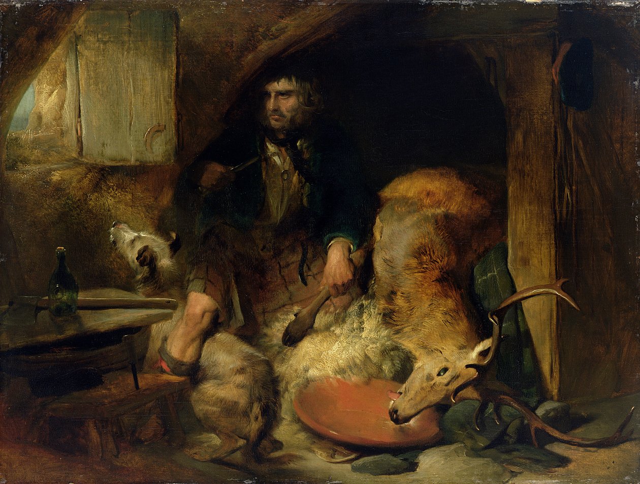 The Savage, 1838 körül (olaj, vászon táblára rakva) alkotó: Edwin Landseer