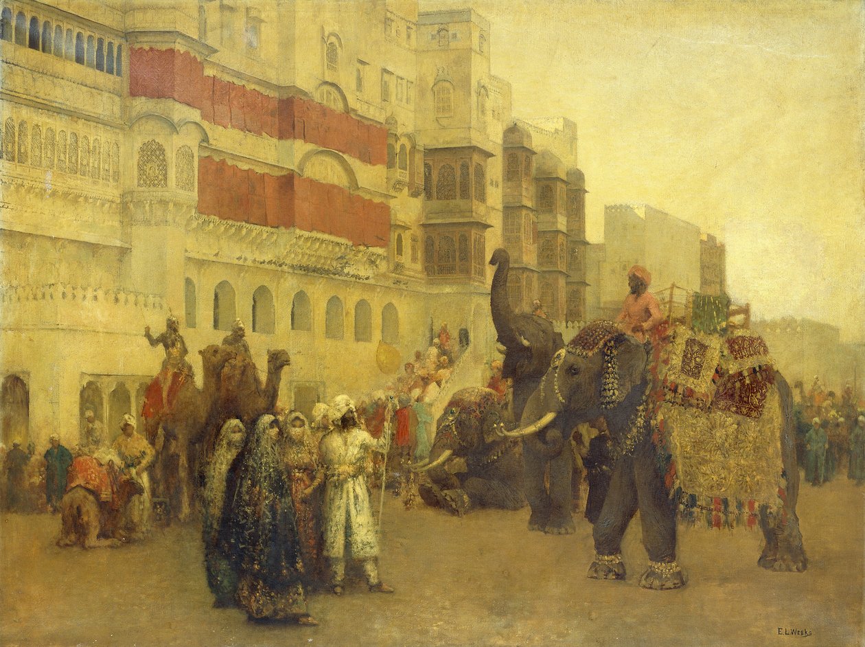 Ünnepi nap Bekanir-Beloochistanban, Bekanirban, alkotó: Edwin Lord Weeks