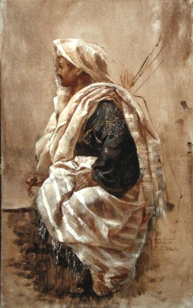 Egy ülő arab (olaj, vászon) alkotó: Edwin Lord Weeks
