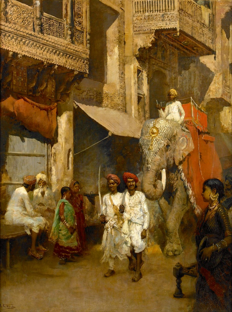 Sétány egy indián utcában alkotó: Edwin Lord Weeks