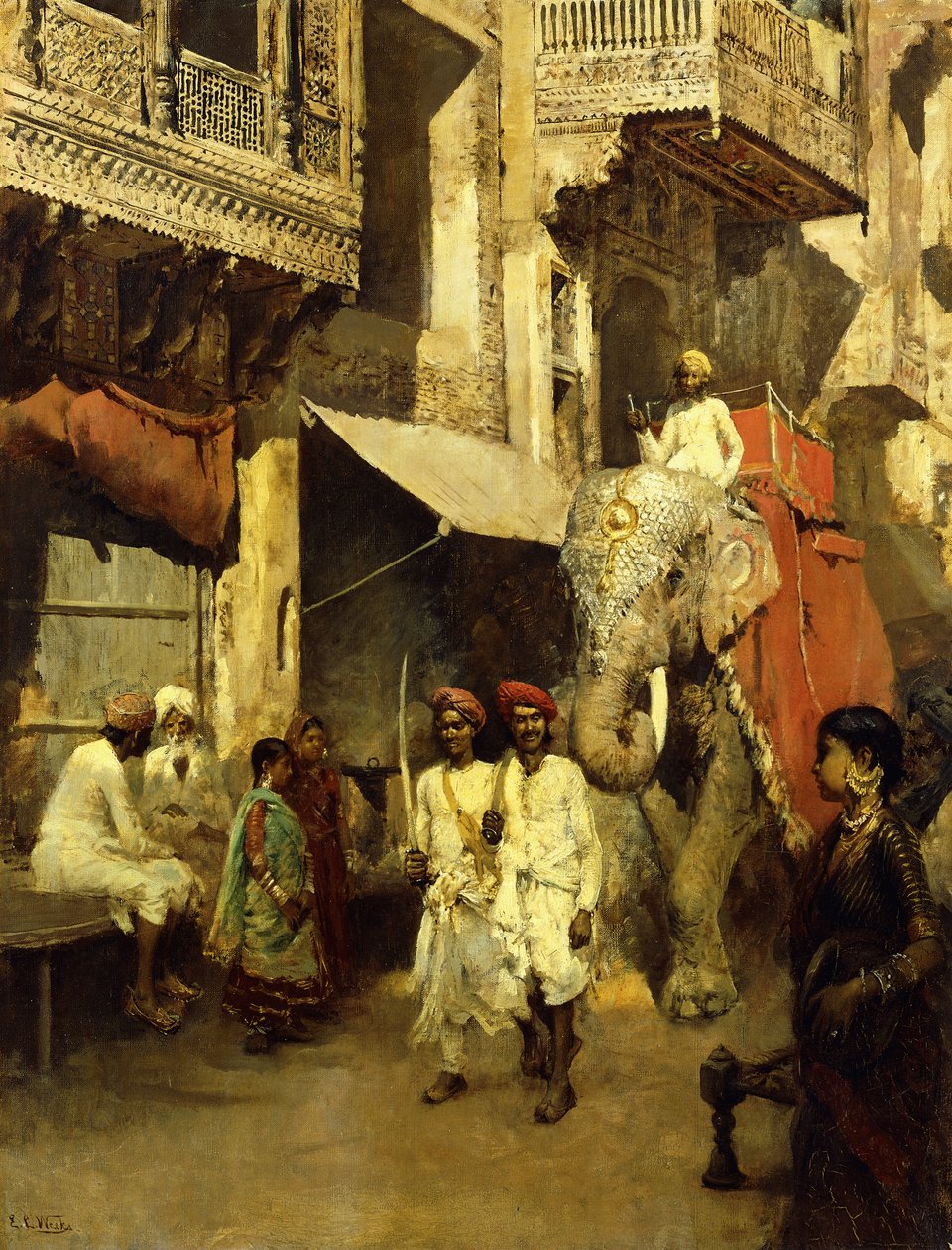Sétány az indián utcán, alkotó: Edwin Lord Weeks