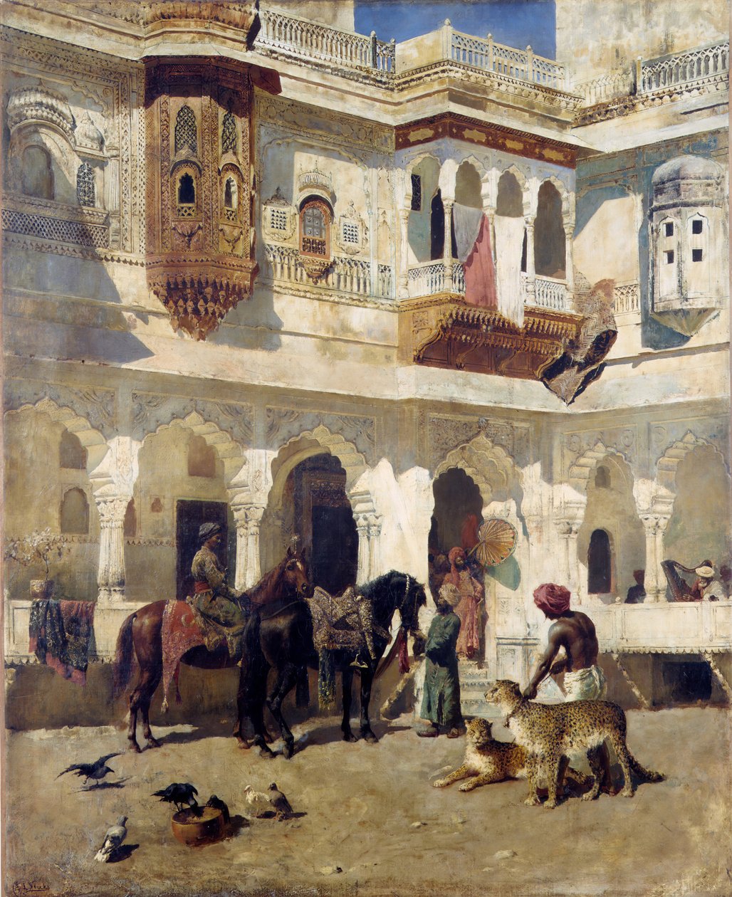 Vadászaton induló rádzsa, kb. 1885. alkotó: Edwin Lord Weeks
