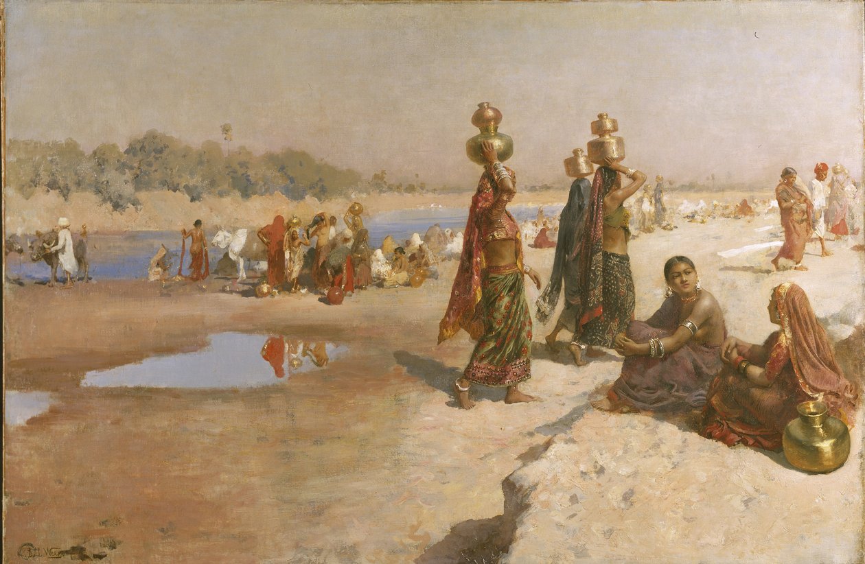 A Gangesz vízhordozói, 1885 körül (olaj, vászon) alkotó: Edwin Lord Weeks
