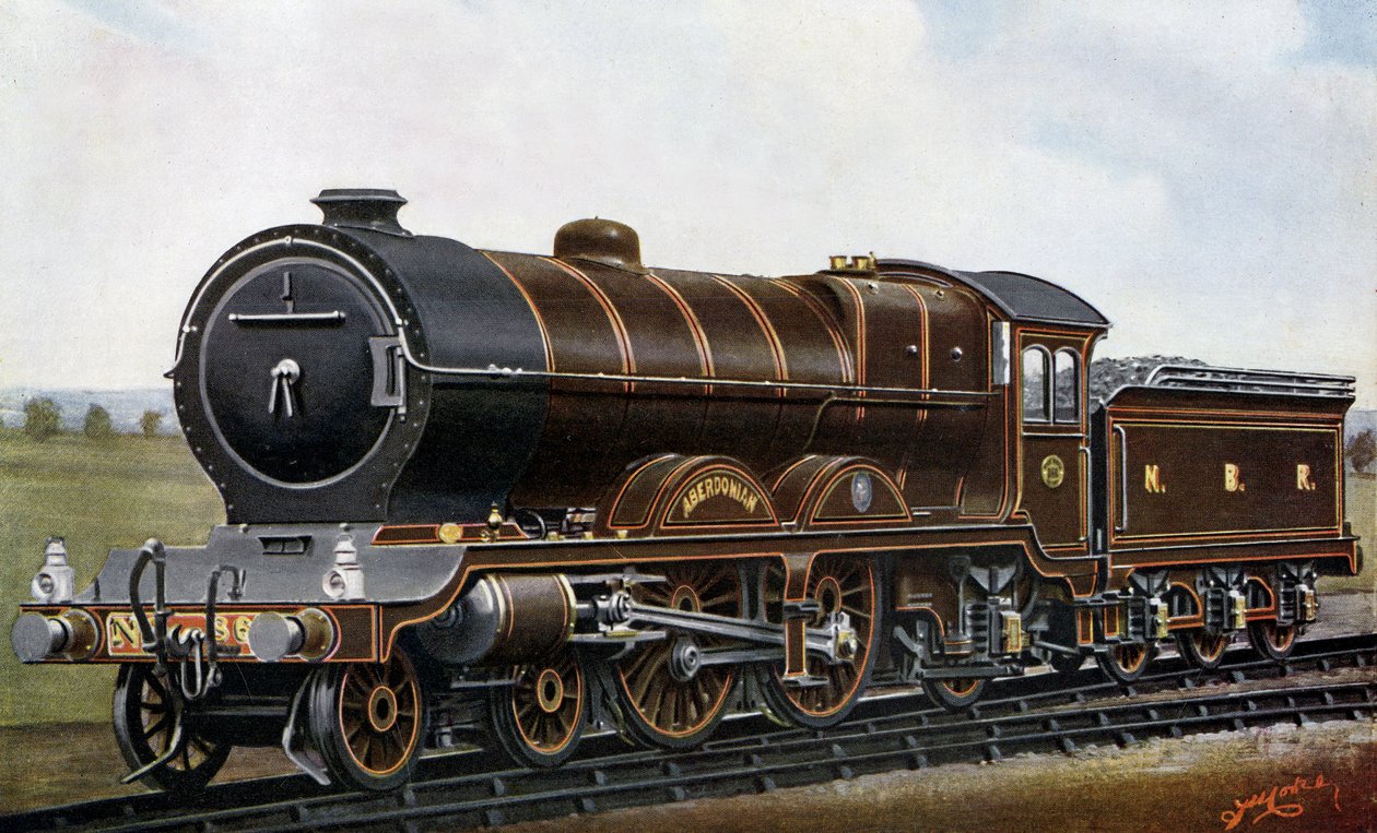 A Negyedik hídon át: Az aberdoni "atlanti" típusú motor az észak-britországi vasút számára alkotó: Edwin Thomas Rudd